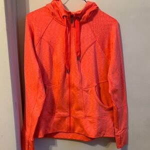 Athleta Orange Zip-Up Hoodie